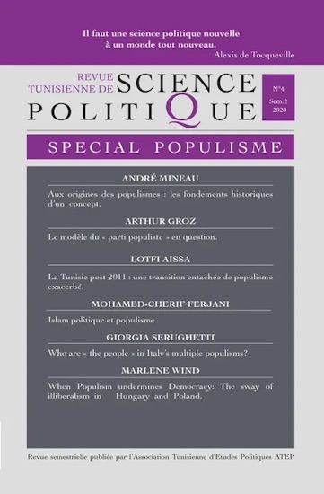 Revue tunisienne de science politique vol.1/Nº4