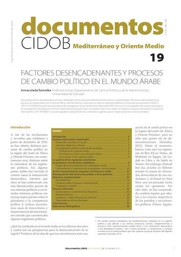 Documentos CIDOB : Mediterráneo y Oriente Medio